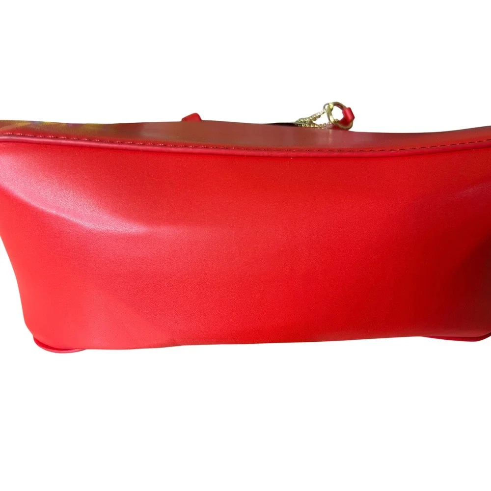 The Devil Wears Prada Red Vegan Leather Satchel Bag Movie Promo Gold Charm